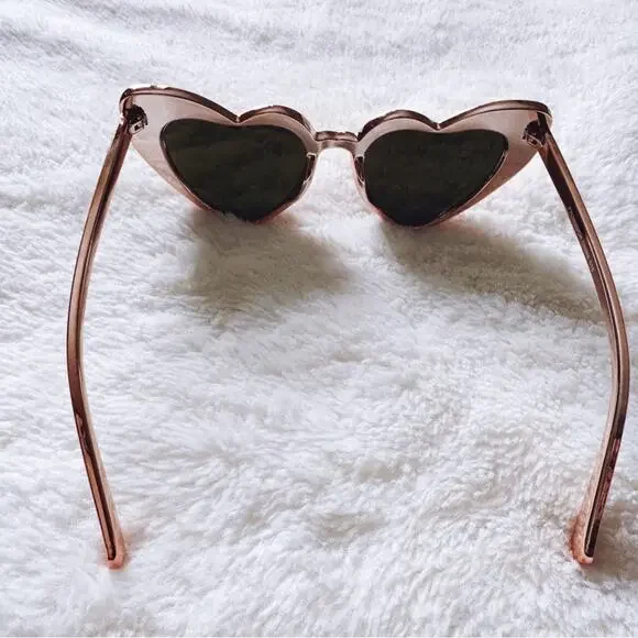 Addison Gold Heart-Shaped Sunglasses - Picture 9 of 13